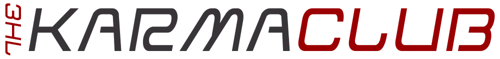 The Karma Club text logo with 'Karma' in bold black letters and 'Club' in bold red letters.